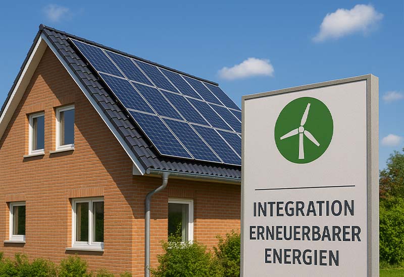  Integration erneuerbarer Energien wie Photovoltaik und Wärmepumpen in klimafreundliche Neubauten mit KfW 297 298.