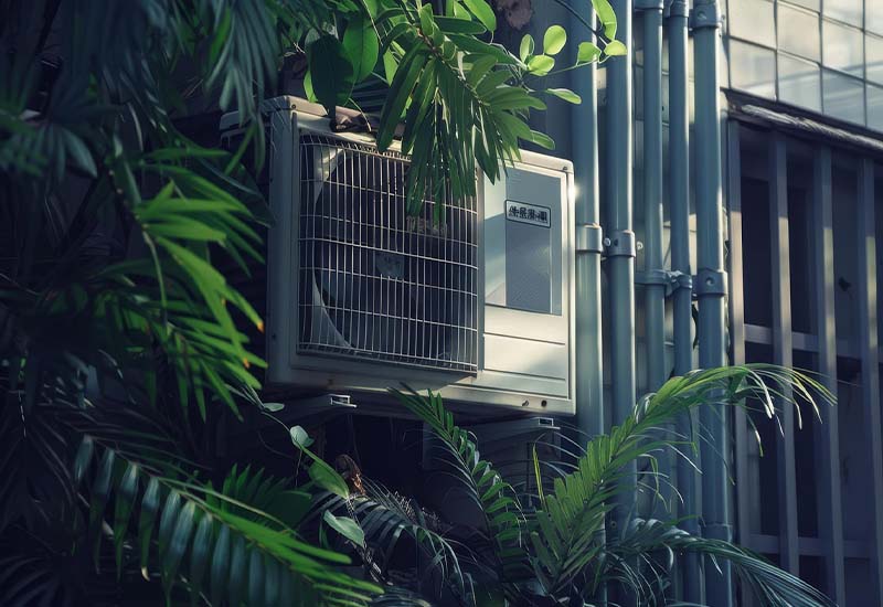 Wärmepumpe an einem Einfamilienhaus – förderfähig im Rahmen der KFW-270 Förderung