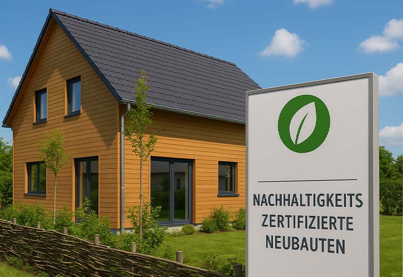 Nachhaltigkeitszertifizierter Neubau mit umweltfreundlichen Materialien – gefördert durch KfW 297 298.