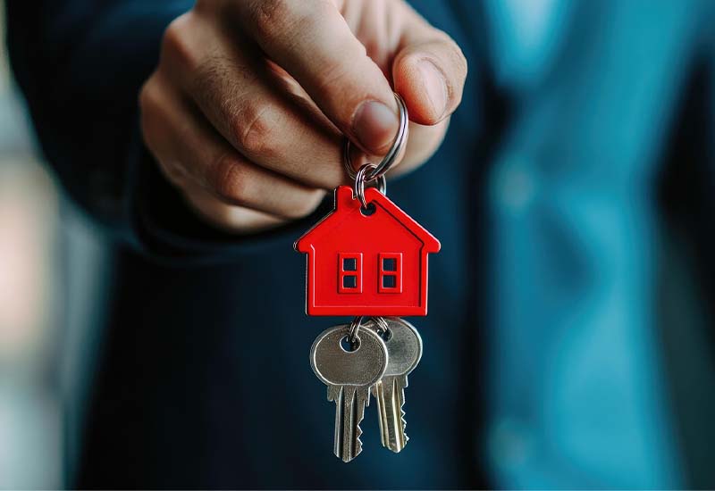 Übergabe von Hausschlüsseln – KfW 124 Kredit für den Kauf bestehender Immobilien zur Selbstnutzung
