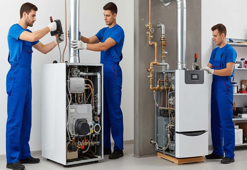 Modernisierung des Heizungssystems mit einem neuen, energieeffizienten Heizkessel - KfW 358.